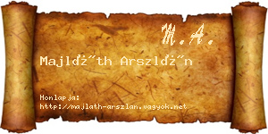 Majláth Arszlán névjegykártya